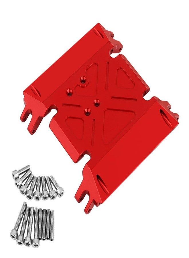 Pothyes CNC Aluminum Center Gearbox Mount Transmission Skid Plate for Axial Wraith 90018 1/10 RC Crawler Upgrade Part (red) - Image 1